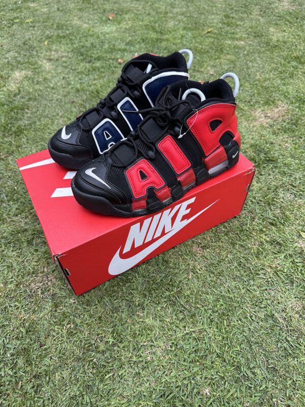 Nike Air More UpTempo Black and University Red